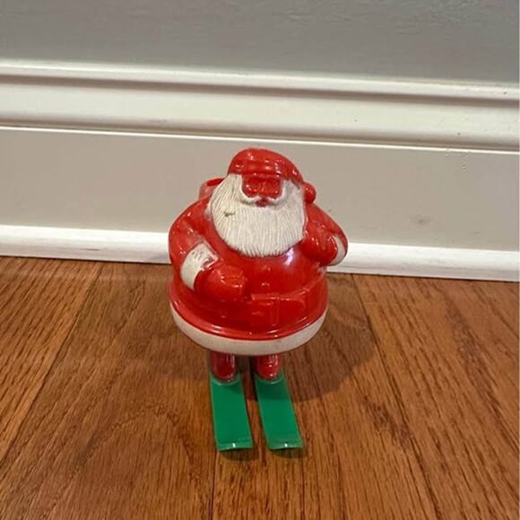 Vintage 50'S MILLER/ROSBRO SANTA ON SKI'S CANDY CONTAINER - Picture 1 of 3